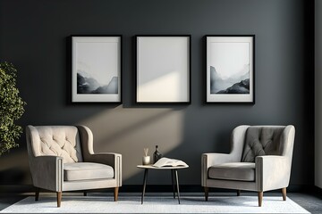 Modern Living Room Design with Two Armchairs