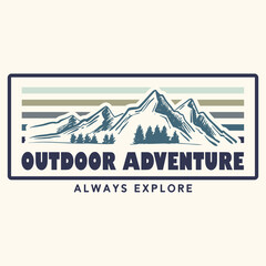 Outdoor Adventure Never Lost Always Explore.eps