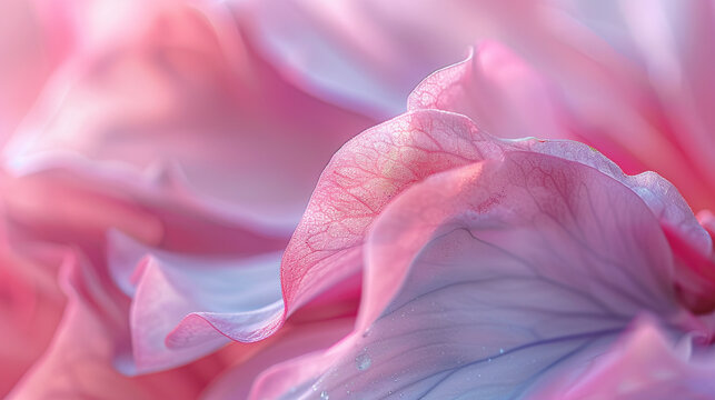 Extreme close-up of a soft pink bleeding heart flower, heart-shaped petals and trailing blossoms - Powered by Adobe