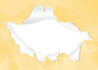 Obraz premium 穴の空いた紙、背景フレーム、水彩カラー