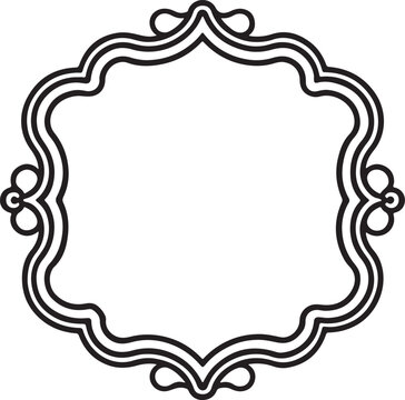 recommend clip art: vintage frame line art, black outline, vector and illustration, coloring book page line art drawing