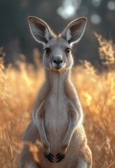 Fototapeta premium Kangaroo in its natural habitat.