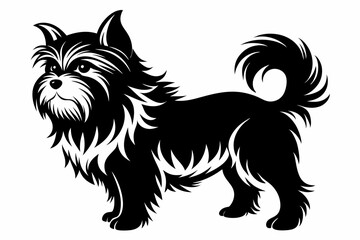 affenpinscher line art silhouette vector illustration