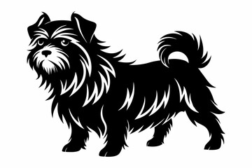 affenpinscher line art silhouette vector illustration