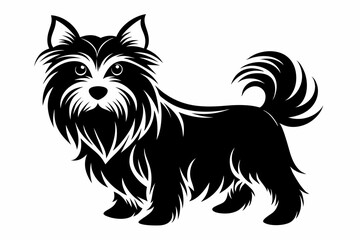 affenpinscher line art silhouette vector illustration