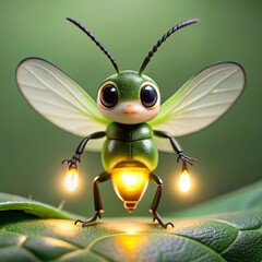 dragonfly on a green leaf