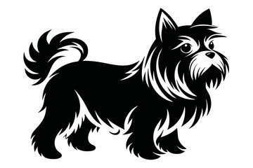 affenpinscher line art silhouette vector illustration