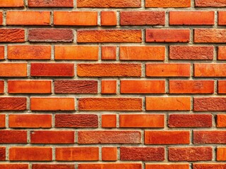 Obraz premium Minimalist backdrop: rustic red brick wall texture, ideal for interior/exterior design photography.