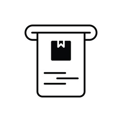 Bill  vector icon stock illustration