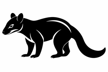 binturong line art silhouette vector illustration