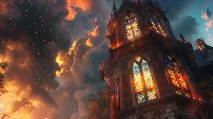 Fototapeta premium Big Cathedral Architecture Church Religious Christianity Building 