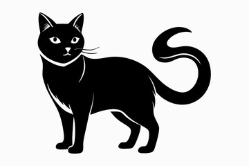 Fototapeta premium cat line art silhouette vector illustration
