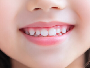 Obraz premium 子供の歯・クローズアップ