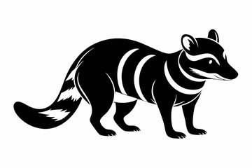 coati line art silhouette vector illustration