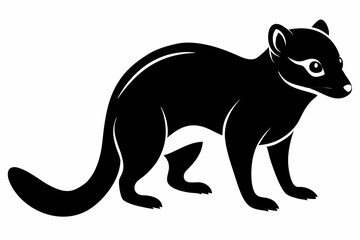 Obraz premium coati line art silhouette vector illustration