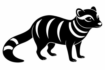 coati line art silhouette vector illustration