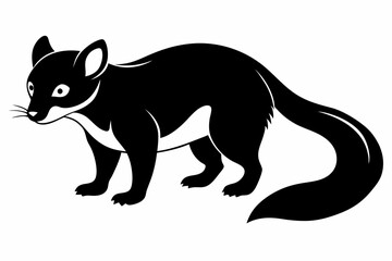 coati line art silhouette vector illustration