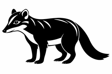 coati line art silhouette vector illustration