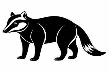 coati line art silhouette vector illustration