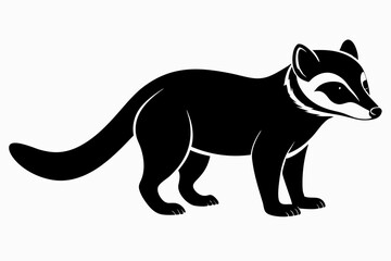 coati line art silhouette vector illustration