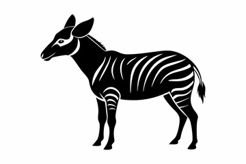 okapi line art silhouette vector illustration