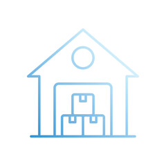 Warehouse  vector icon stock illustration