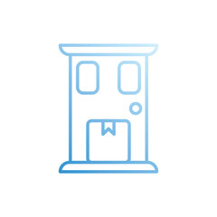 Door Delivery  vector icon stock illustration