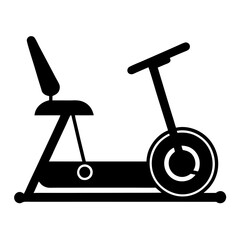 Silhouette stationary bicycle machine gym sport vector