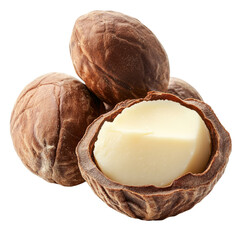 [Transparent Background PNG]Shea Butter Nut Close-up Image