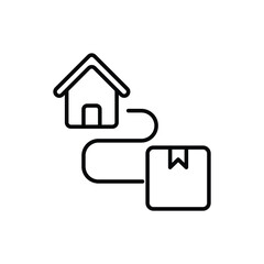Home Delivery vector icon stock illustration