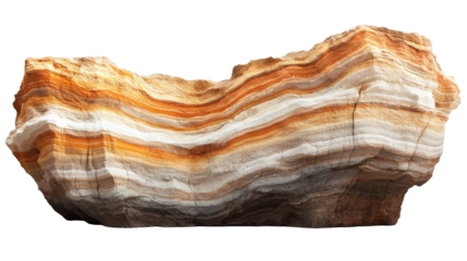 [Transparent Background PNG]Colorful Stratified Rock Formation