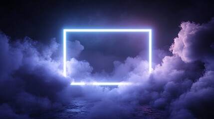 Neon Frame in Cloudscape