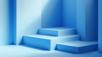 Serene blue abstract gradient, minimalistic and clean, evoking calm and tranquility.