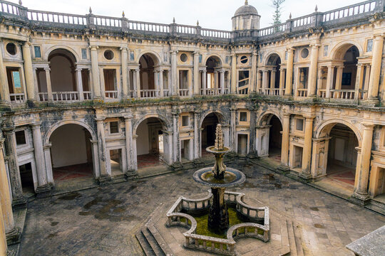 Historic Convent of Christ in Tomar, Portugal Catholic Convent