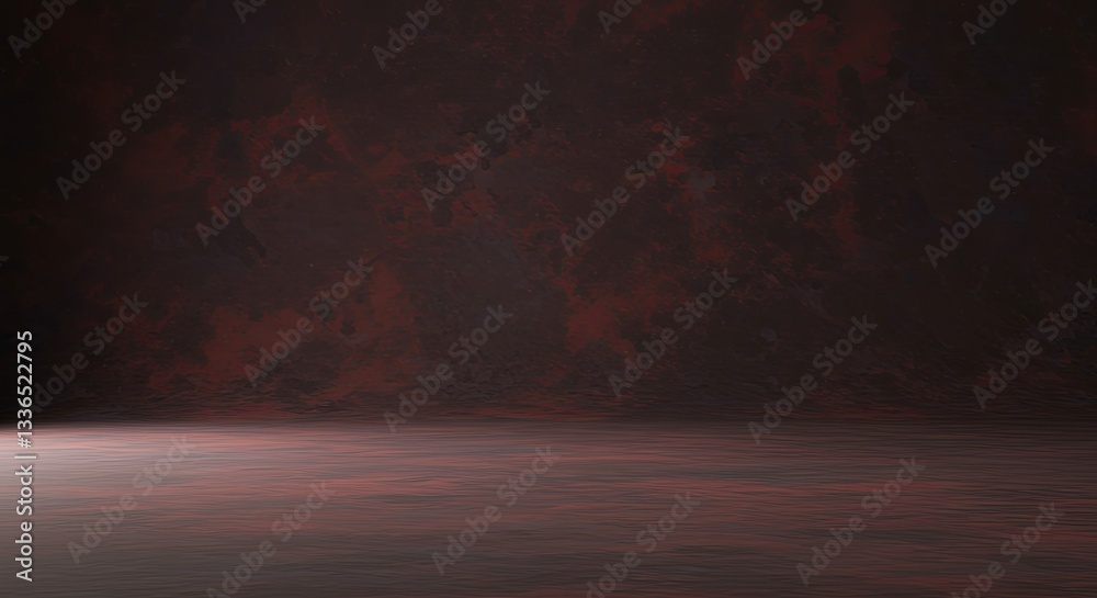 Aufkleber A dark red wall with a large empty space in the middle