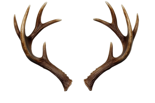 [Transparent Background PNG]Pair of Deer Antlers, Decorative, Elegant, Rustic