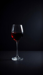 Single Glass of Red Wine