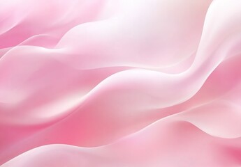 Obraz premium Abstract background with soft pink waves and swirls, creating an elegant and dreamy atmosphere for design or presentation on Valentine's Day.