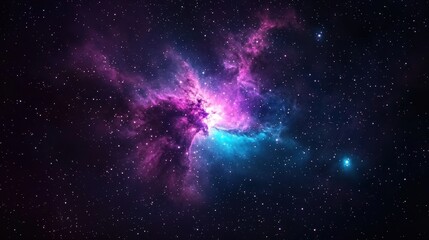 Fototapeta premium Breathtaking Helix Nebula with Vibrant Colors and Starry Background in Deep Space