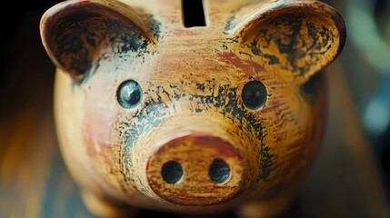 Piggy bank with scattered coins, reflecting financial literacy, economic planning, and responsible money-saving habits, perfect for finance-related content, comic-style artwork