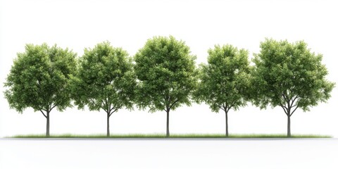 Row of lush green trees (1)