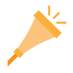 Birthday Party Horn Vector Flat Icon Design