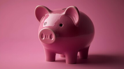 Obraz premium Piggy bank with scattered coins, reflecting financial literacy, economic planning, and responsible money-saving habits, perfect for finance-related content, comic-style artwork