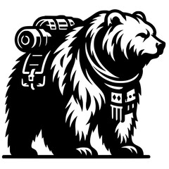 Adventure bear silhouette