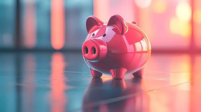 Piggy bank with scattered coins, reflecting financial literacy, economic planning, and responsible money-saving habits, perfect for finance-related content, comic-style artwork