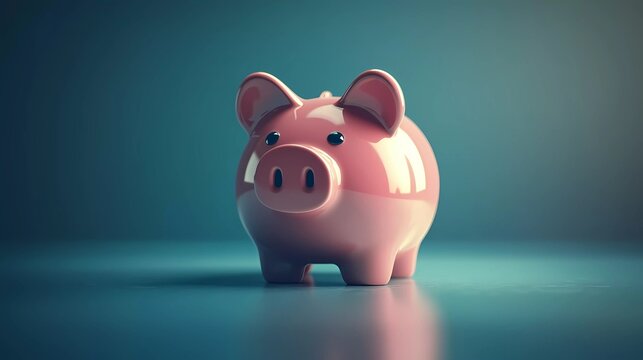 Piggy bank with scattered coins, reflecting financial literacy, economic planning, and responsible money-saving habits, perfect for finance-related content, comic-style artwork