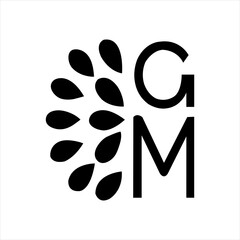 gm letter logo with gm letter icon