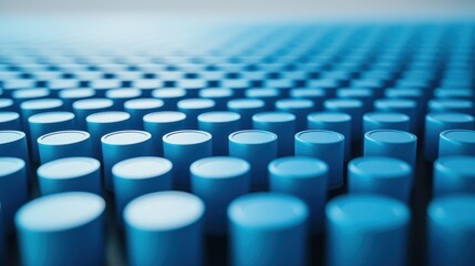 Fototapeta premium Abstract blue cylindrical pattern background.