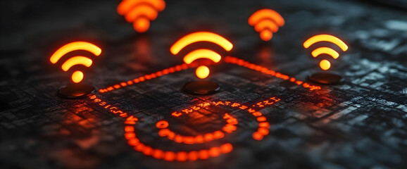 Secure Network Connection Wireless Technology Hotspot Coverage Internet Wifi Hotspot Signal Communication Tech
