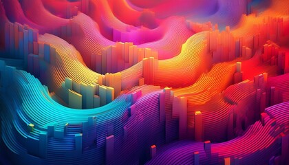 Abstract background featuring a soft, pixelated gradient of multiple vibrant, contrasting colors.

